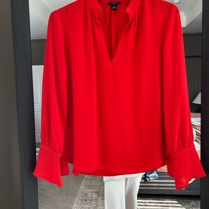 Ann Taylor Vibrant Red Blouse